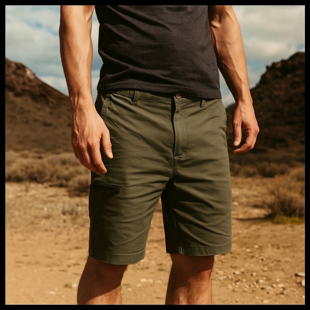 Weatherproof Men's Flex Waistband Ripstop Utility Trail Shorts in Beetle